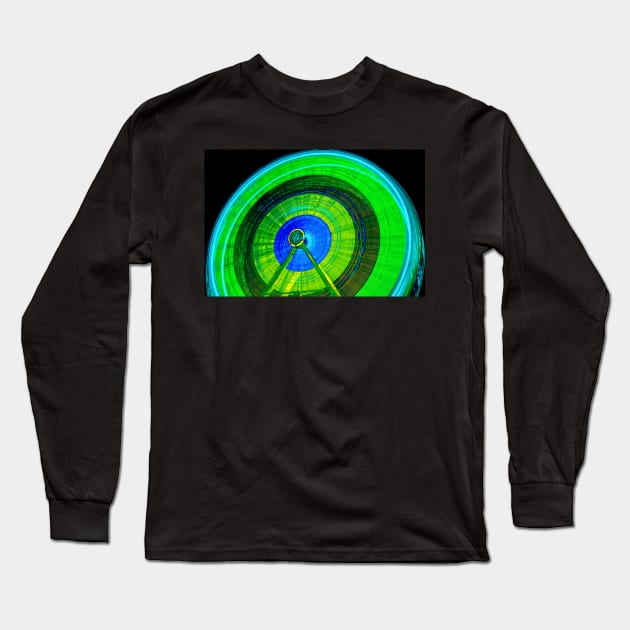 Ferris wheel green Long Sleeve T-Shirt by dltphoto